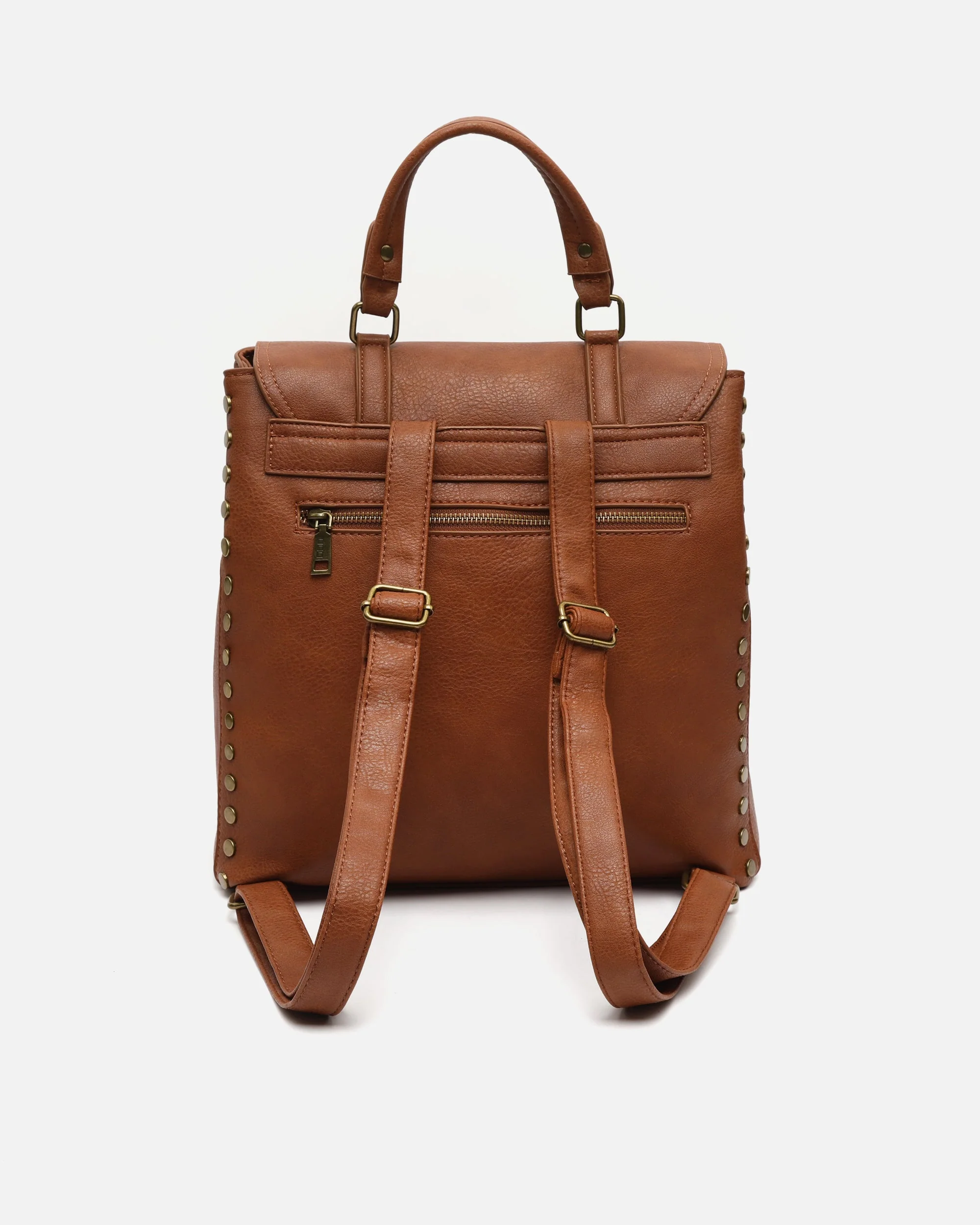 Aniada mochila con solapa y detalles metálicos - Image 6