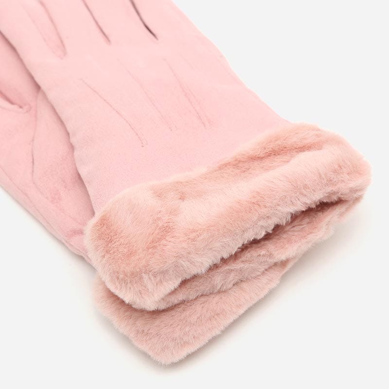 Carlota guantes de antelina con puño efecto pelo - Image 8