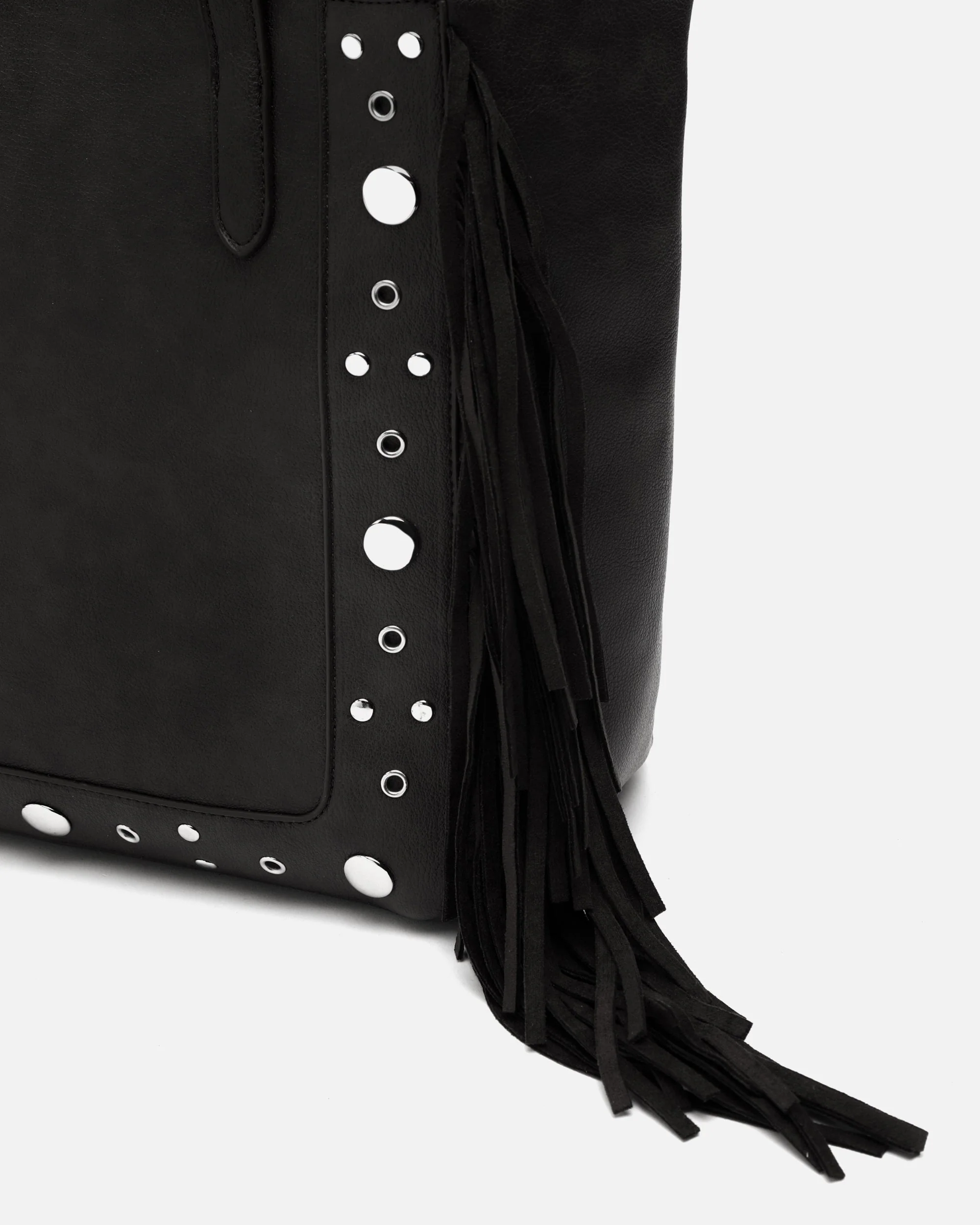 Catrinas bolso shopper grande con detalles metálicos y flecos - Image 3