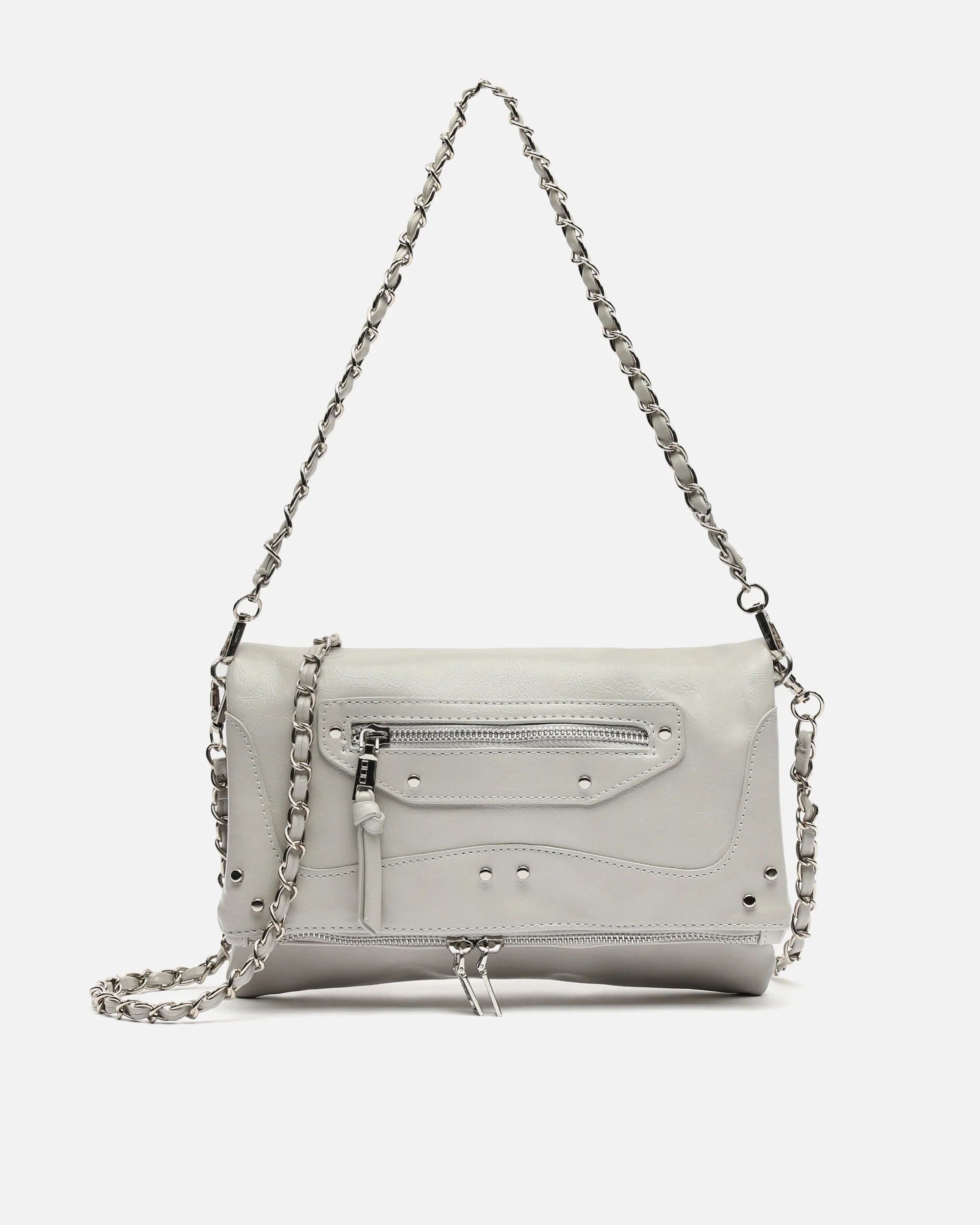 Erosa bolso de hombro pequeño con asa bandolera extraíble y detalles metálicos ED. - Image 16