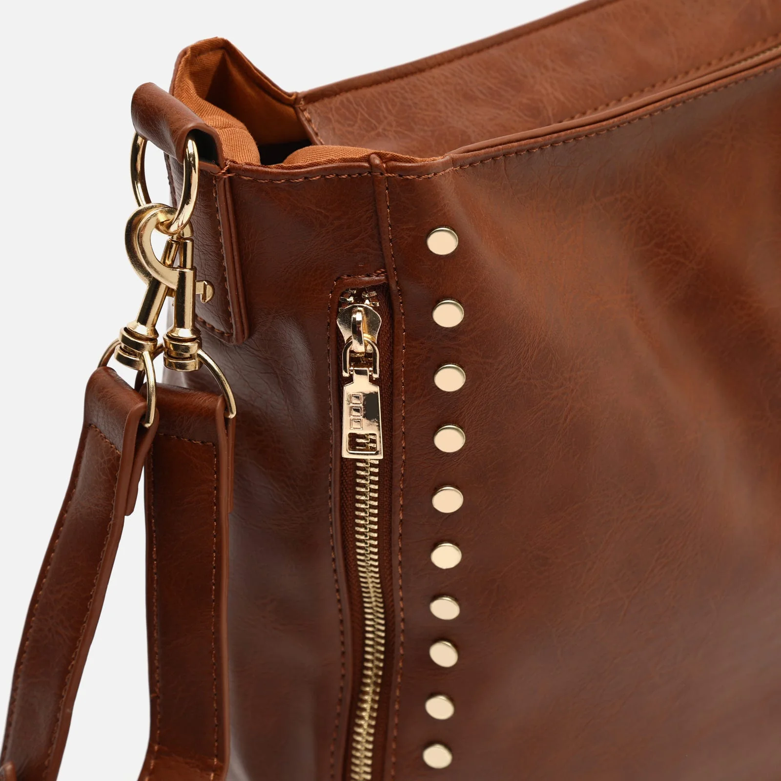 Jitan bolso hobo grande con asa bandolera extraíble y detalles metálicos - Image 8