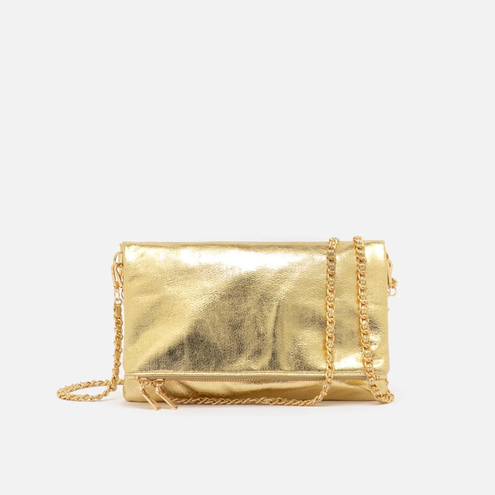 Nagiva bolso bandolera de fiesta con doble correa y acabado metalizado ED. - Image 16