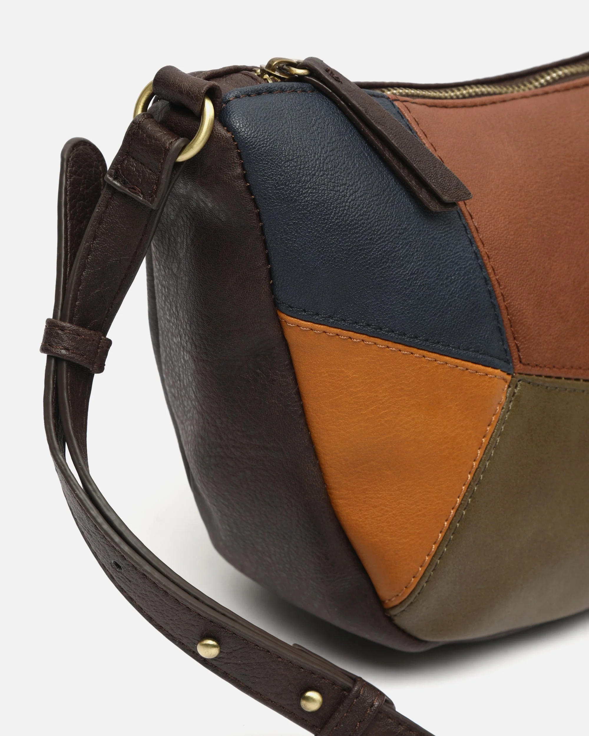 Popu bolso bandolera con estampado patchwork - Image 3