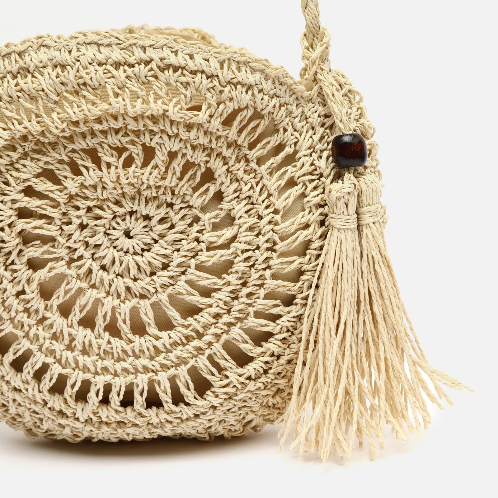 Roundy bolso bandolera redondo efecto rafia ED. - Image 8