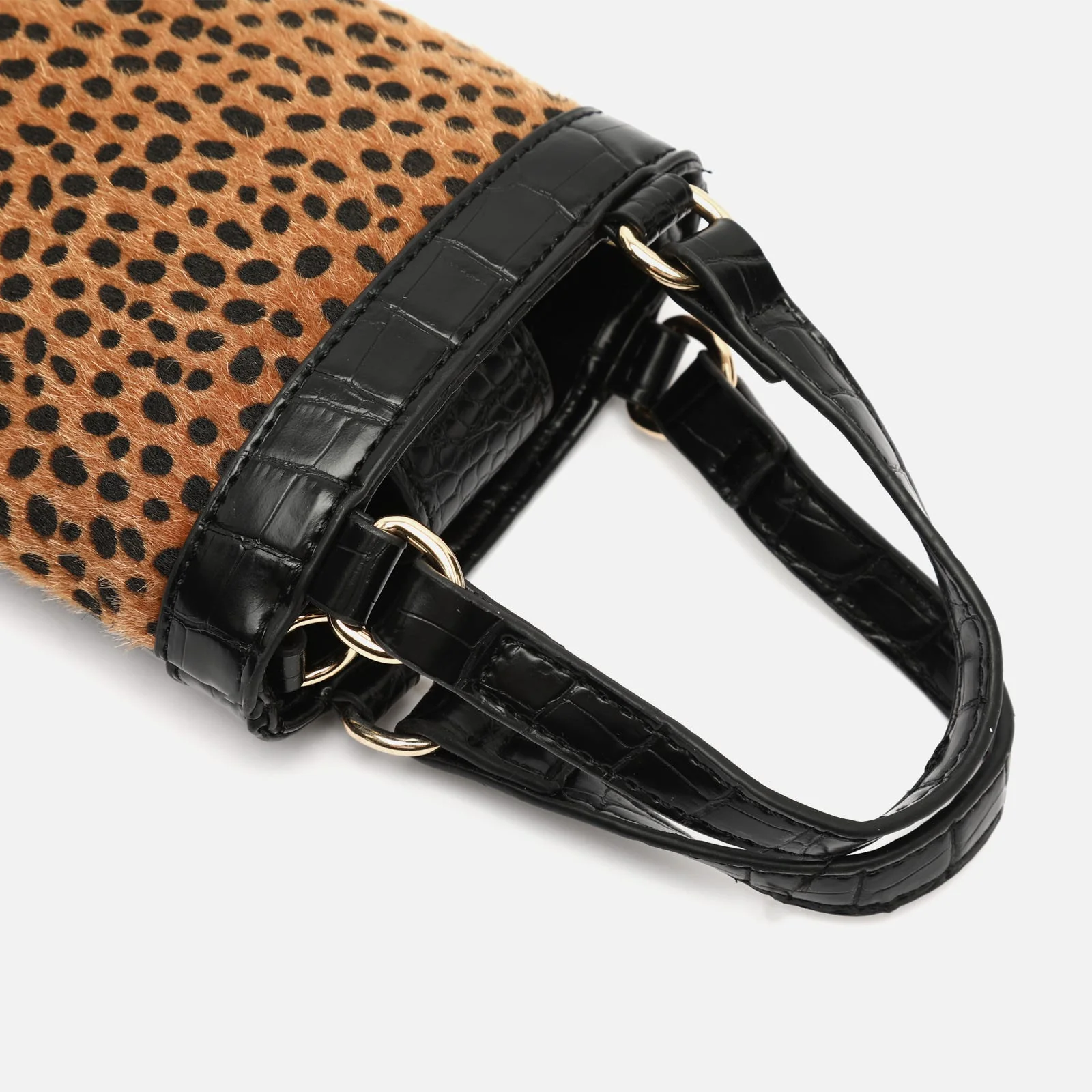 Samira bolso de mano pequeño animal print con asa bandolera extraíble ED. - Image 3
