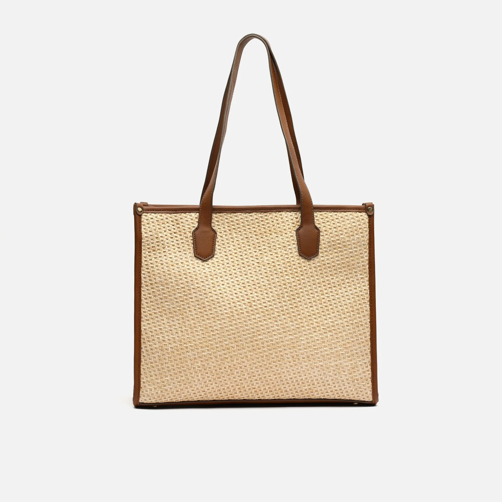 Segus bolso shopper grande efecto rafia ED.