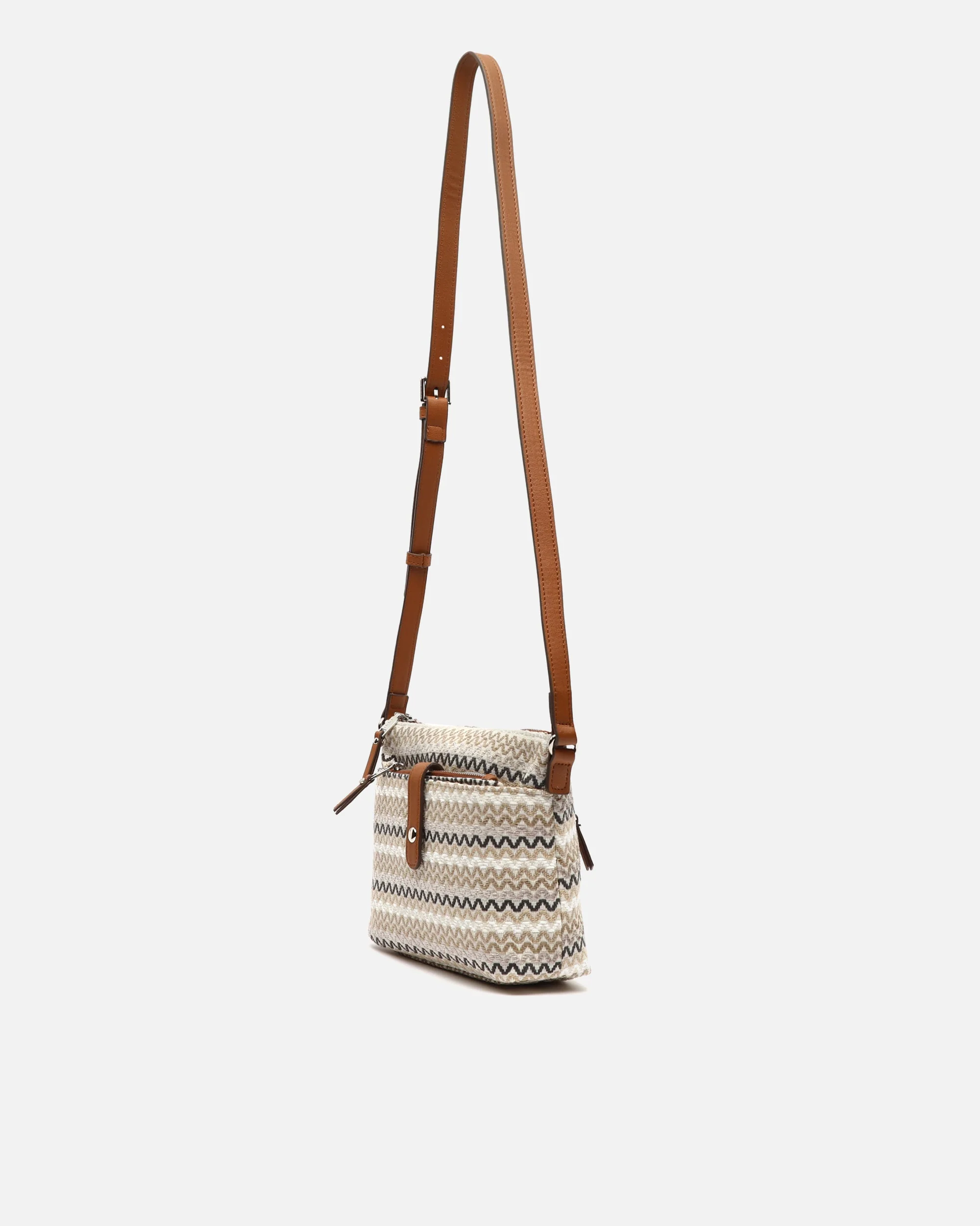 Tarvos bolso bandolera pequeño con estampado jacquard y neceser pequeño - Image 3